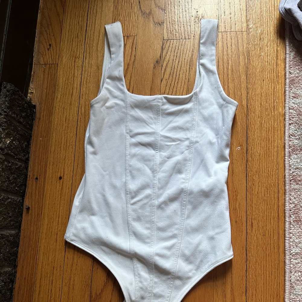 White Abercrombie Bodysuit Tank